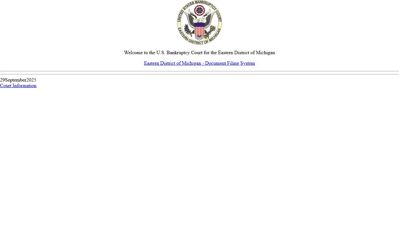 Federal bankruptcy CM/ECF electronic records for Ogemaw County