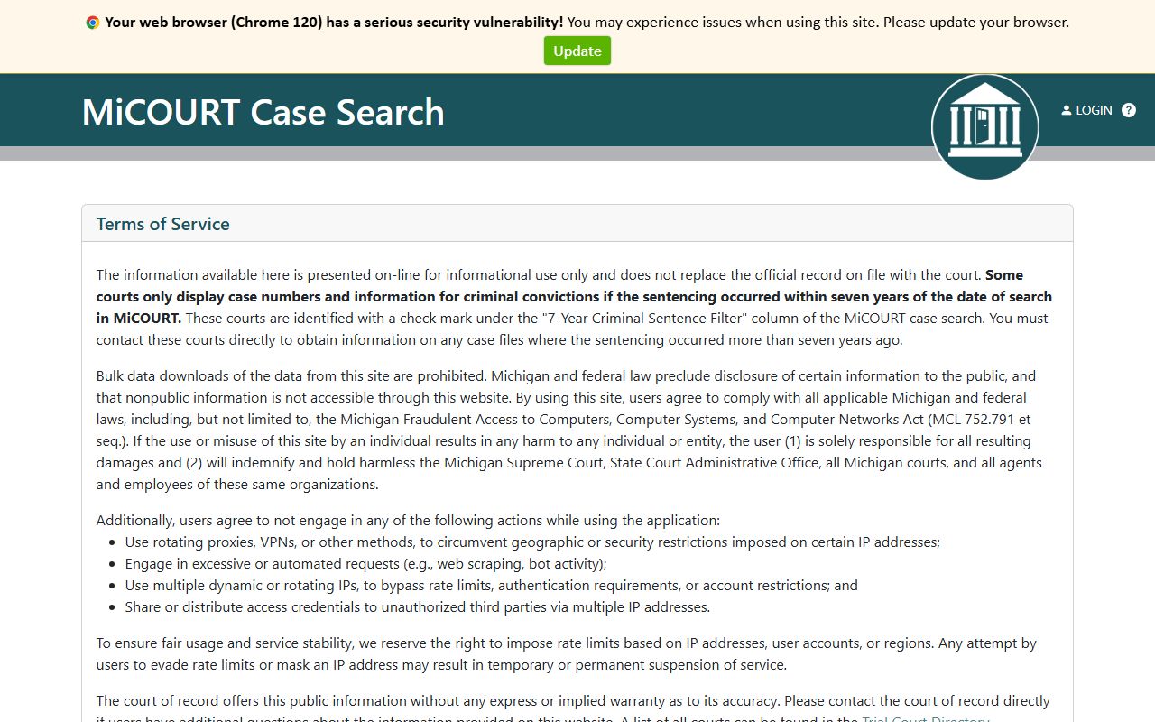 Ogemaw County probate records search in MiCOURT court code P65