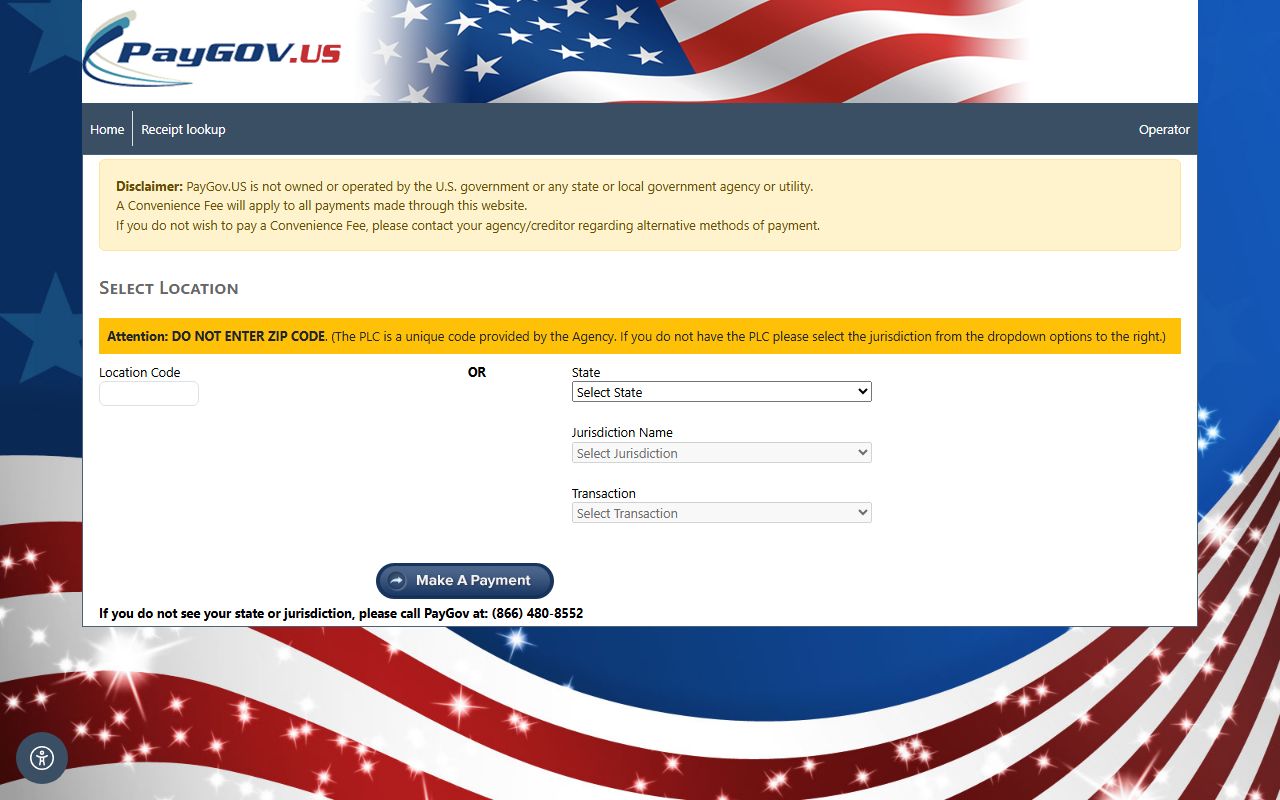 PayGov online payment page for Ogemaw County traffic tickets